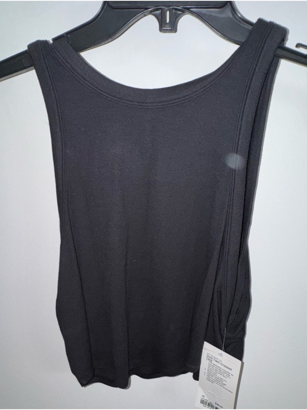 NWT Lululemon Athletica black Hold Tight Cropped Tank